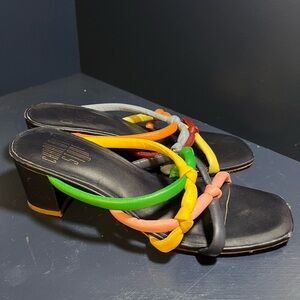 Charlotte Stone Paola rainbow strappy sandal heels - W9